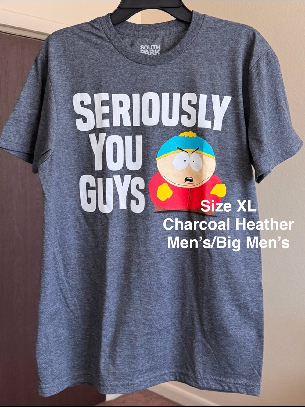 South Park Men's and Big Men's Graphic Tee with Short Sleeves, Size XL